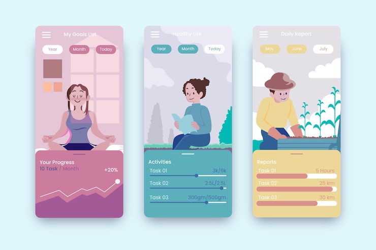 Meditative app interface